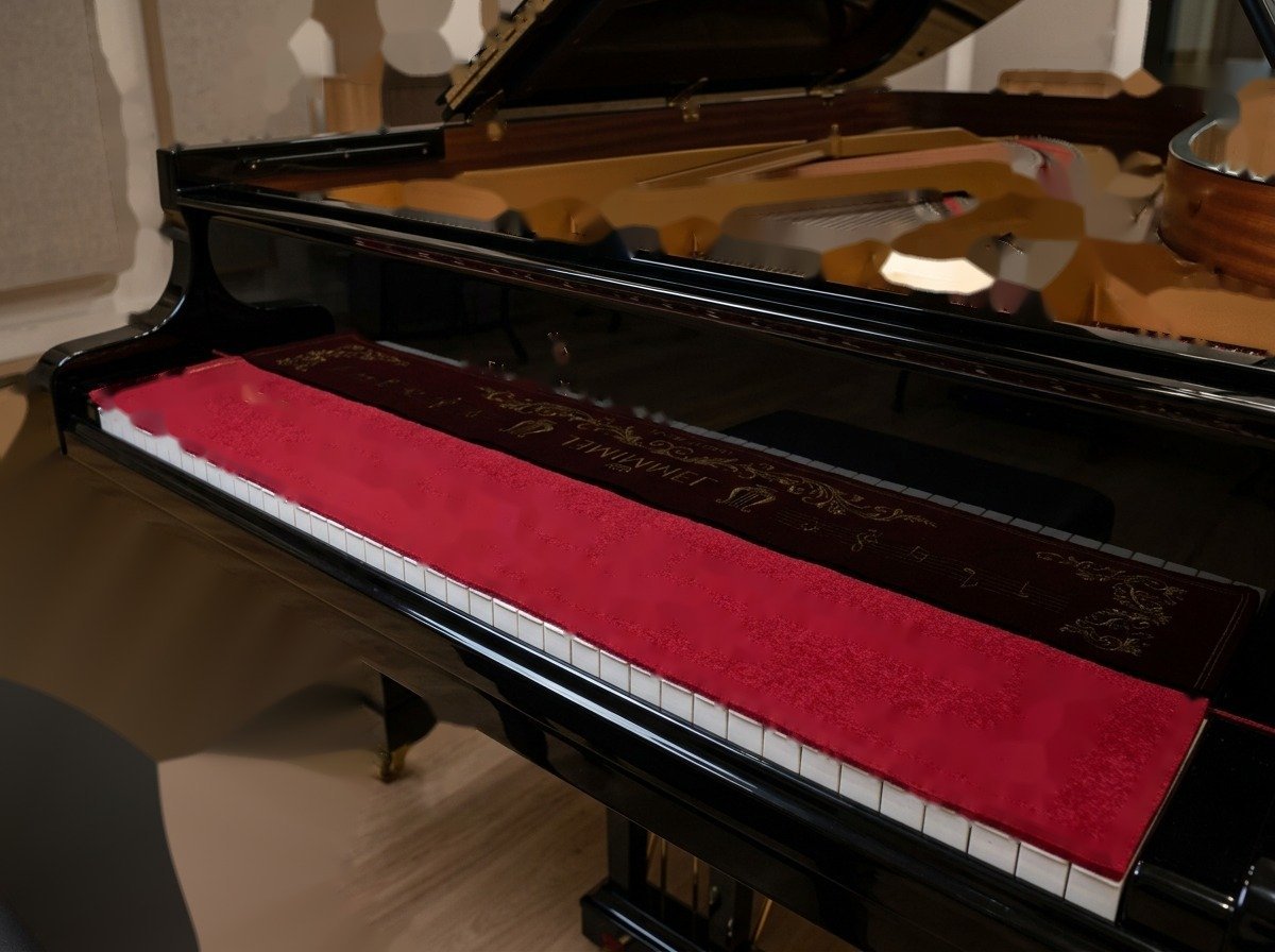 Premium Red Felt Piano Key Runner